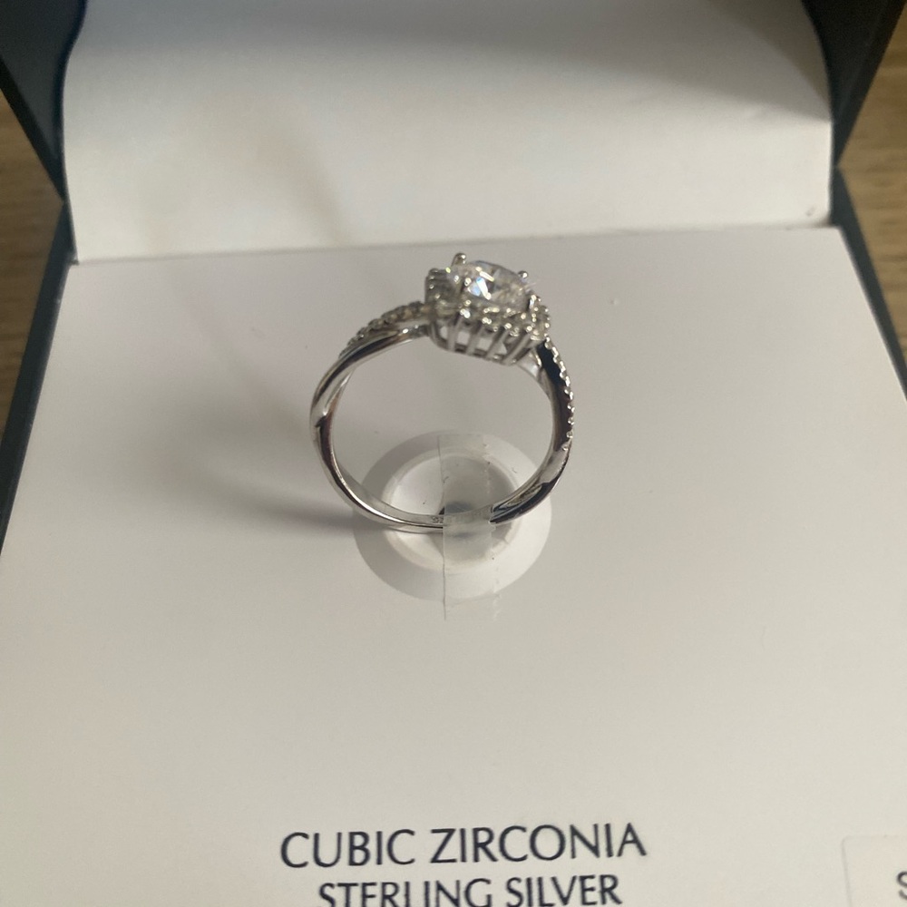 Giani Bernini Cubic Zirconia Sterling Silver Ring Size 7
